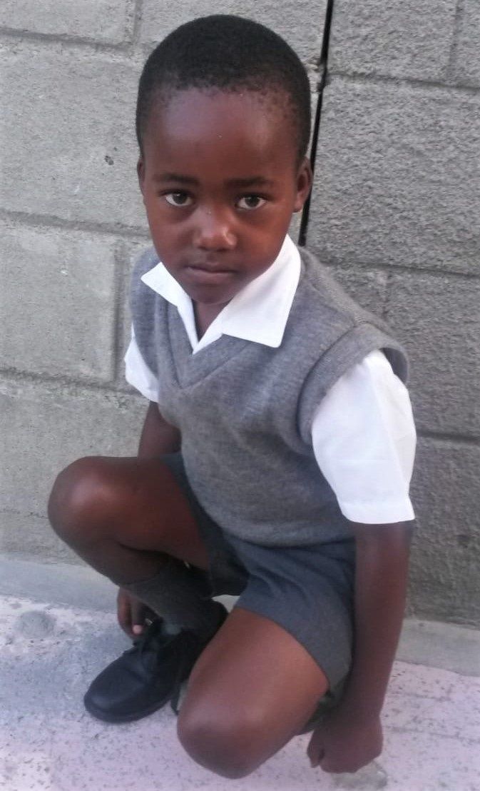 Innocent Sibanda am 6. Geburtstag